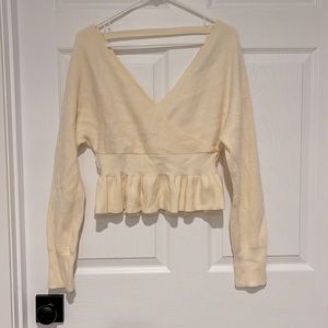 Zesica size medium peplum waist sweater